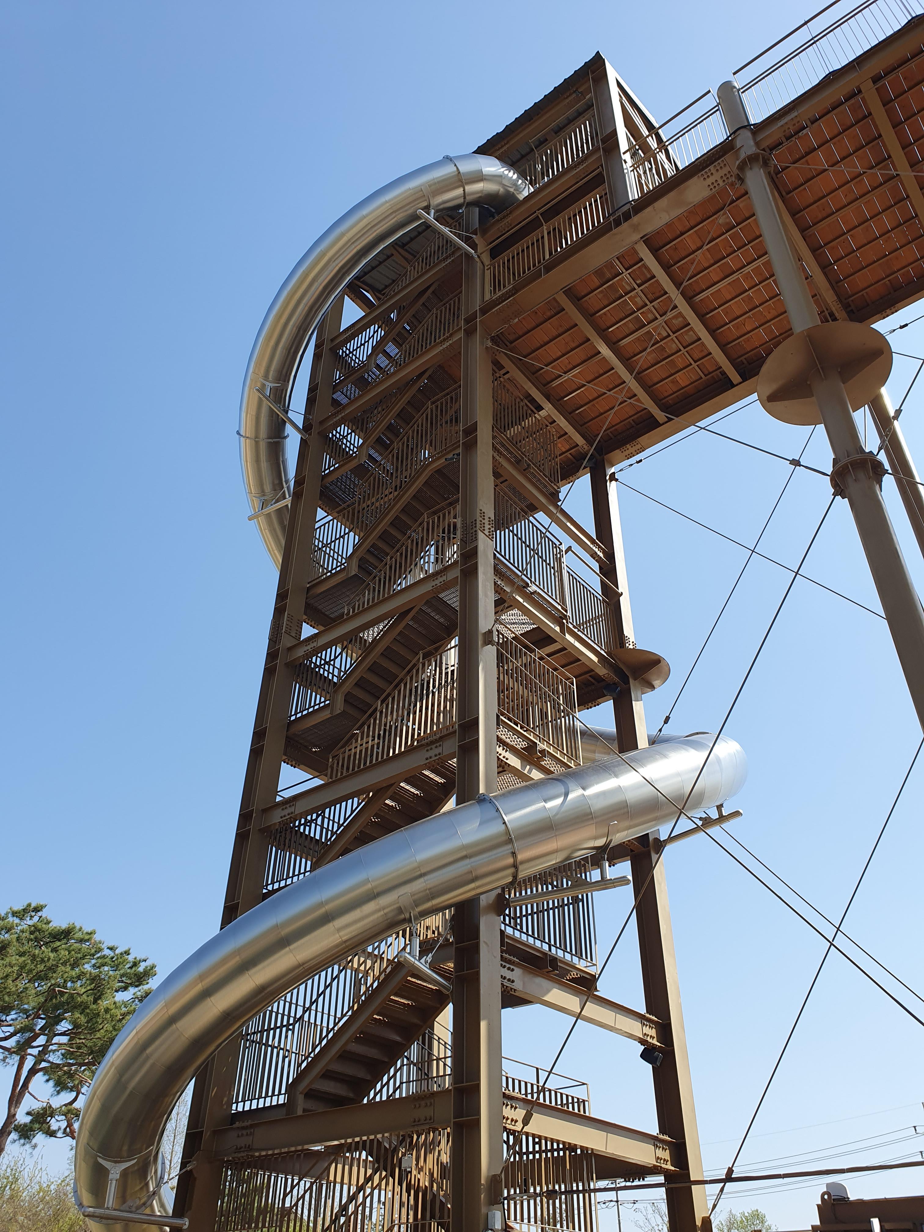 익산 다이노 키즈월드 슬라이드 뱅글뱅글 도는 회전형 슬라이드