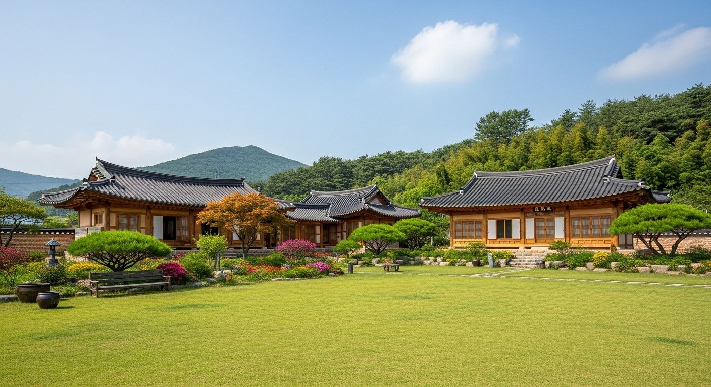 충청 시골 주택가 실사