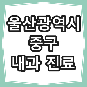 울산광역시 중구 호흡기 내과 진료 동네 병원