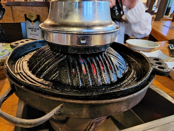 화로위의 징기스칸 불판