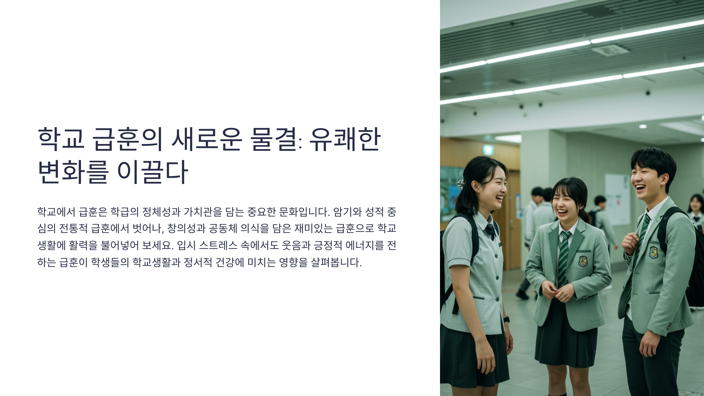 학교 급훈