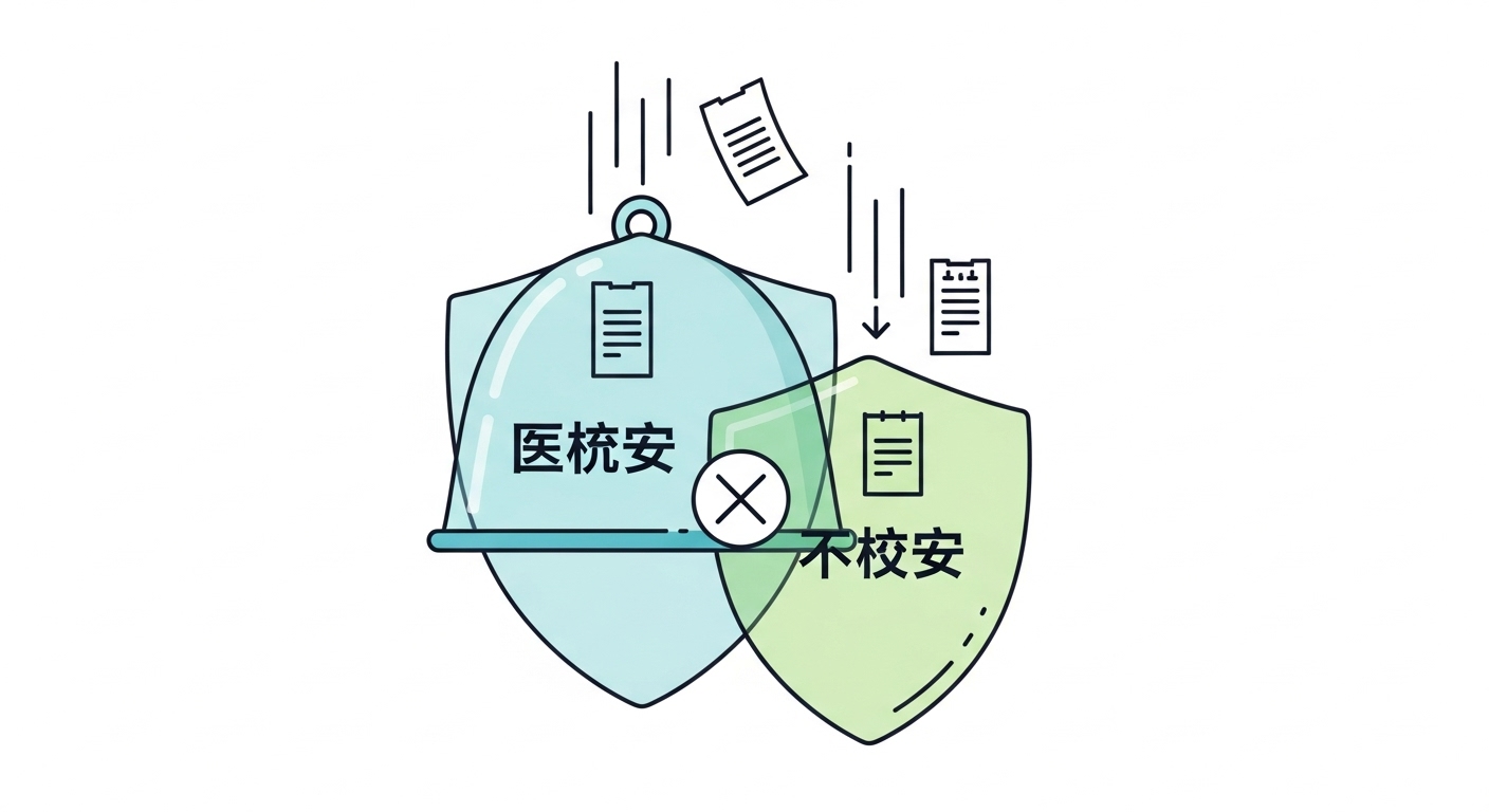 본인부담상한제와 실손보험의 관계 및 실손보험 제외 대상을 명확히 설명하는 그림.