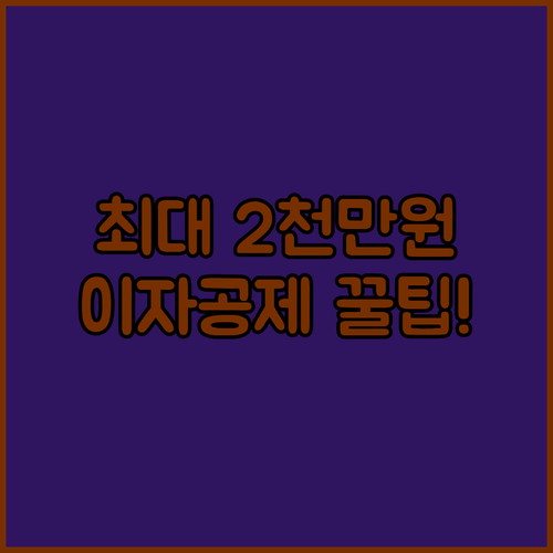 13월의 월급 주택담보대출 이자상환액..