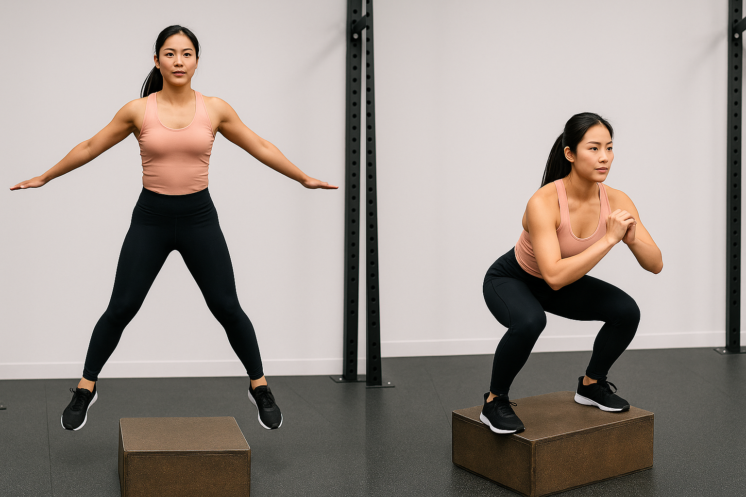 Hop + 2 Jack Steps 동작