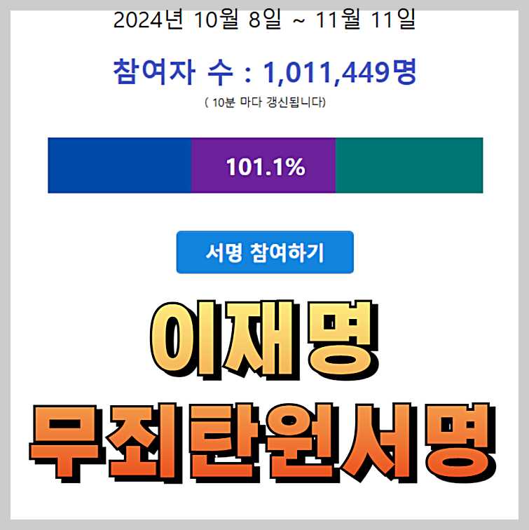 이재명무죄탄원서