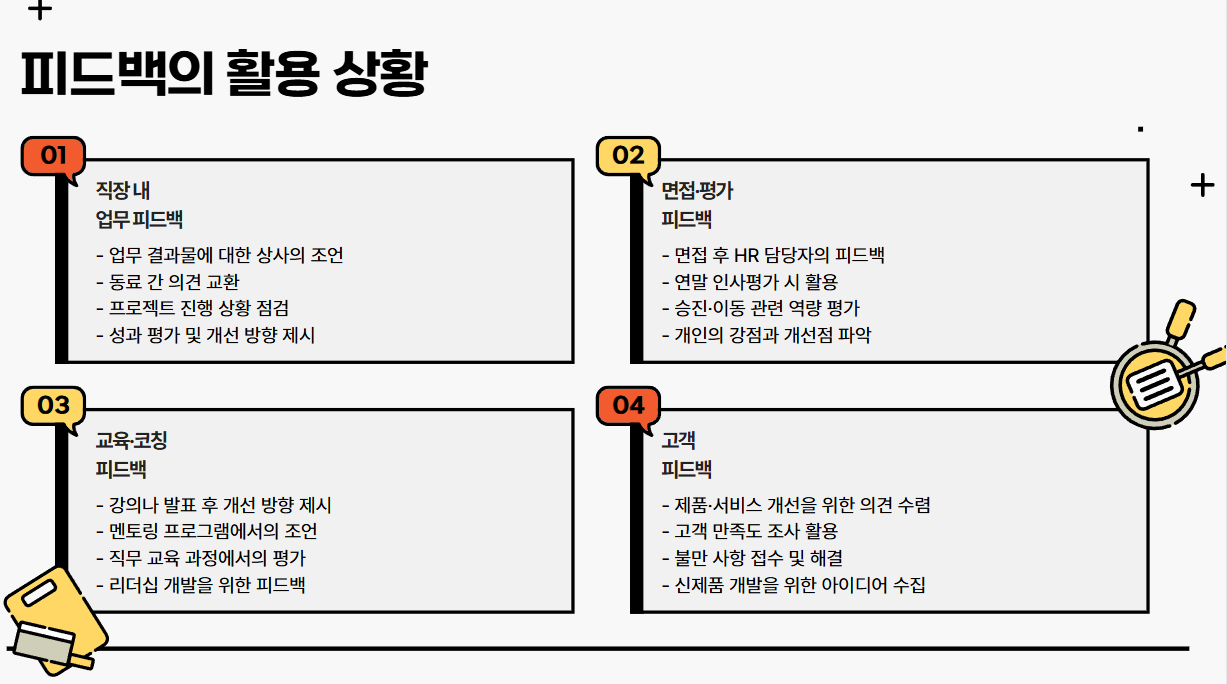 피드백은 언제, 어떻게 사용할까