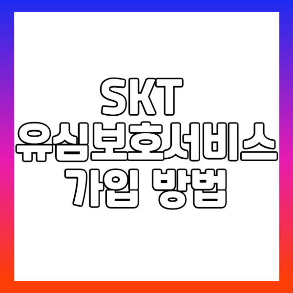 SKT 유심보호서비스 가입 방법