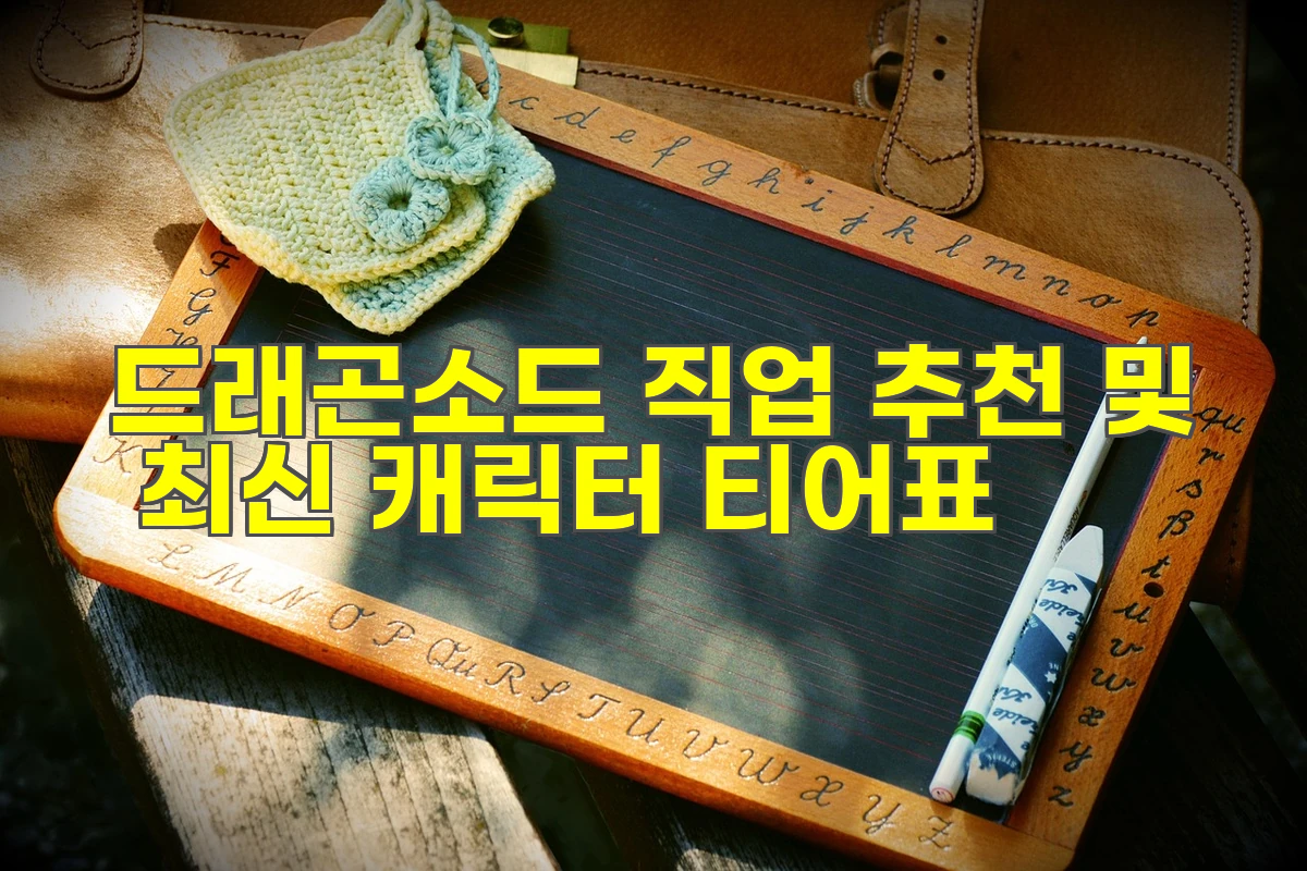 드래곤소드 직업 추천 및 최신 캐릭터 티어표