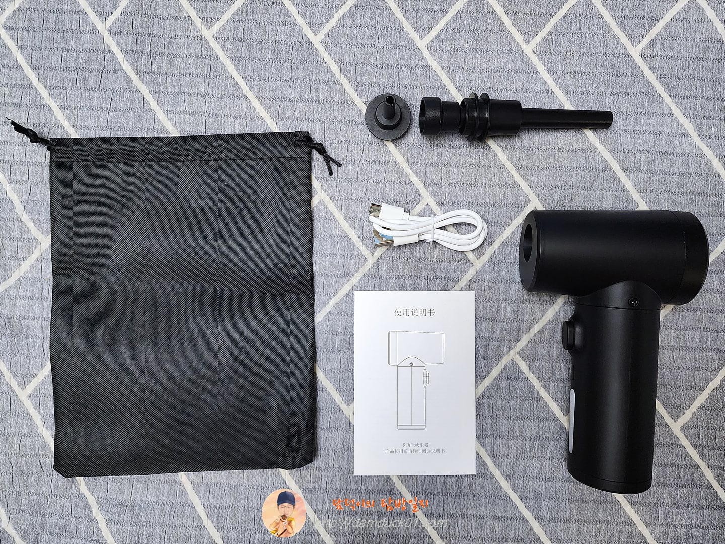 무선 에어 더스터 50000 RPM 먼지 제거 건 구성품