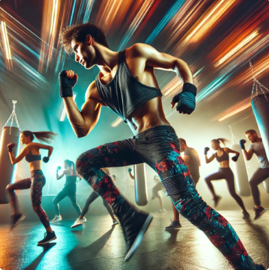 댄스복싱 하는 사람