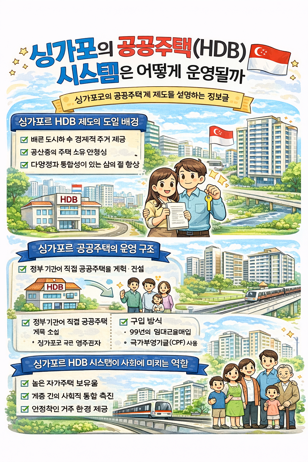 싱가포르의 공공주택(HDB) 시스템은 어떻게 운영되는가