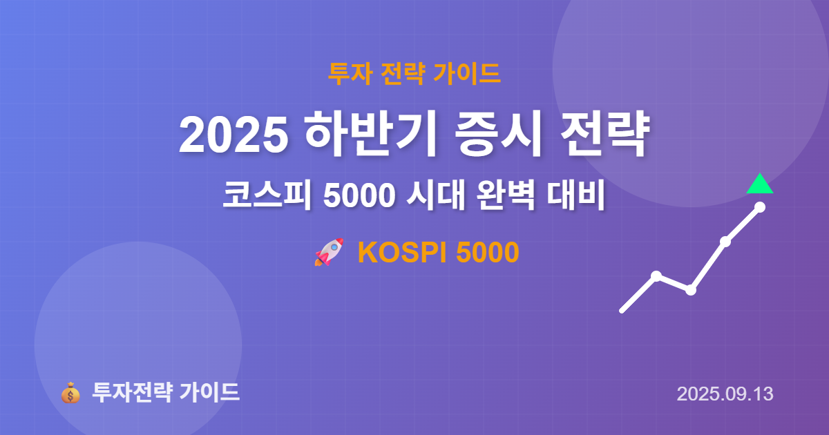 2025년 하반기 한국 증시 투자전략