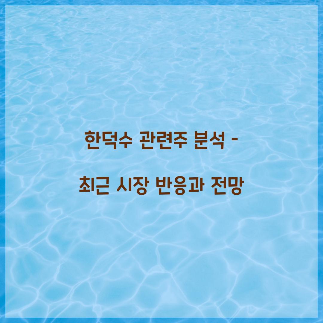 한덕수 관련주 분석