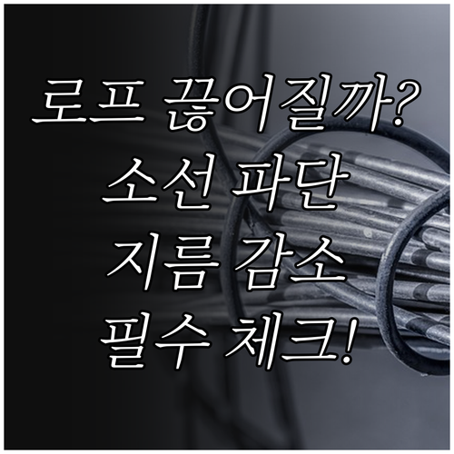 엘리베이터 로프 소선 파단 측정과 지..