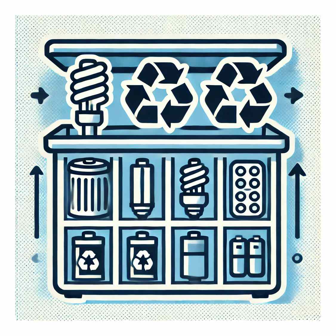 폐형광등 전용 수거함 또는 형광등 분리배출 안내 이미지