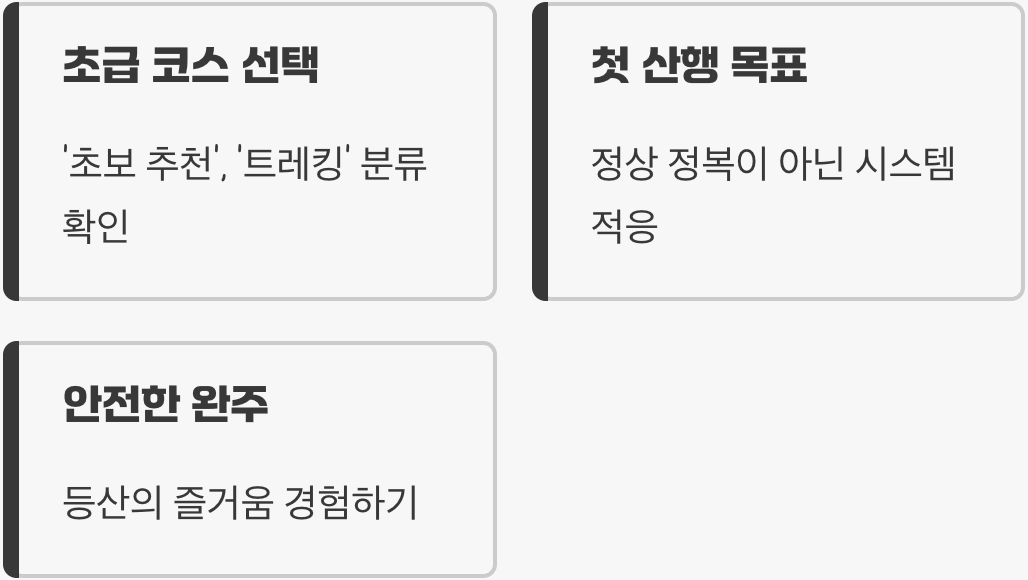 3. 내 수준에 맞는 '코스' 선택이 가장 중요