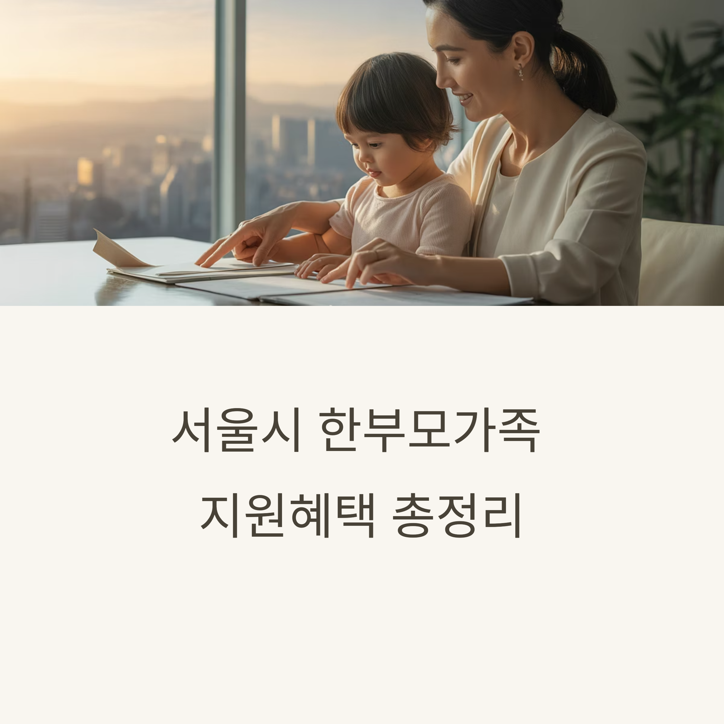 서울시 한부모가족 지원