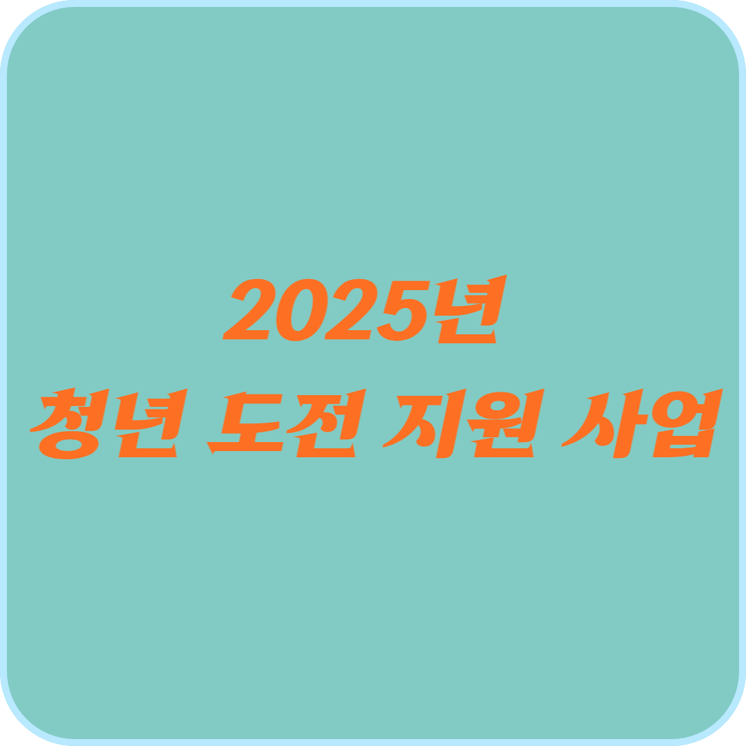 2025년 청년 도전 지원 사업