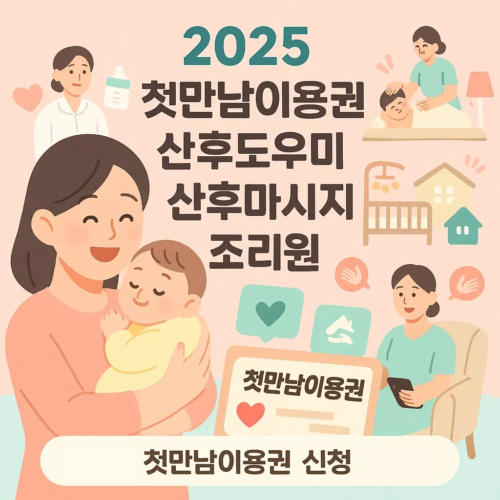첫만남이용권 2025 산후도우미 산후마사지 조리원