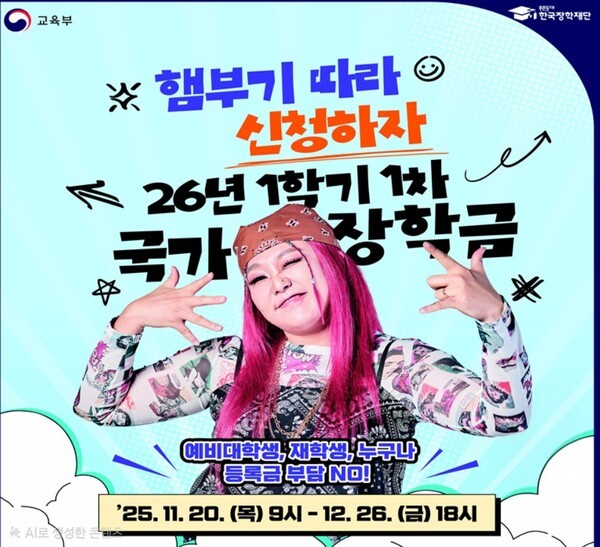 26년 1학기 국가장학금 신청 홍보물