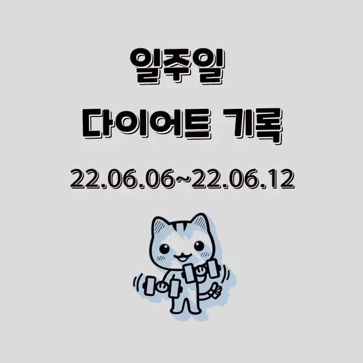 [직장인_다이어트]_일주일_다이어트_기록_22.06.06~22.06.12