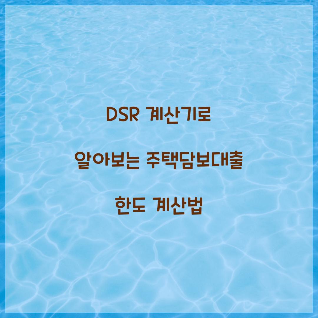DSR 계산기
