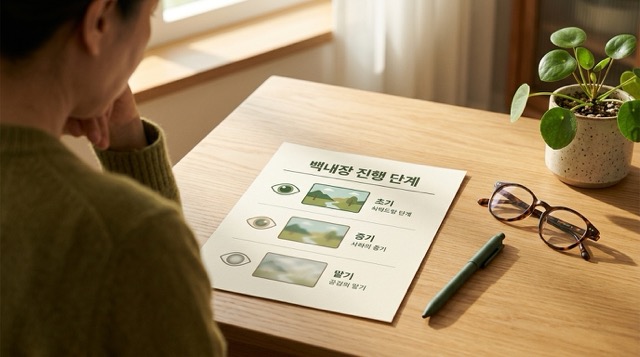 백내장 진행 단계