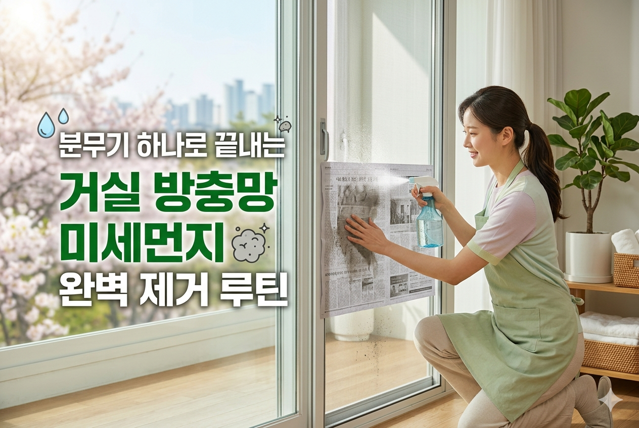 거실 방충망 청소법