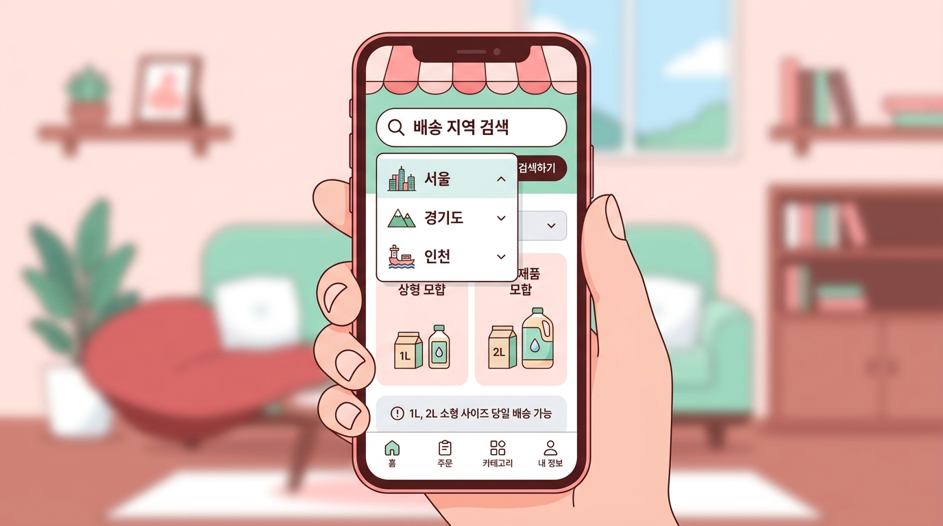 종량제닷컴 배송 가능 지역 거주지 시 구 동 확인