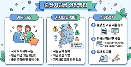 출산지원금 신청방법 이미지