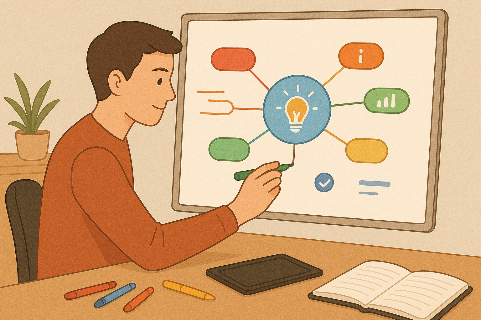 마인드맵 시간 관리 이미지