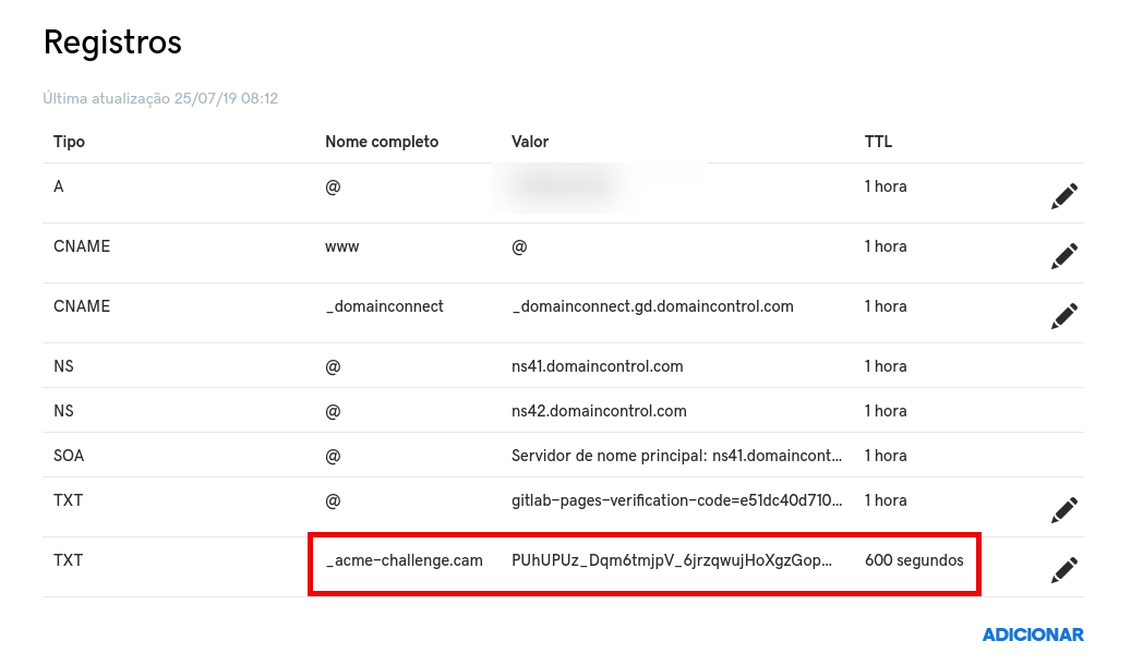 FQDN 기반으로 _acme-challenge TXT 레코드가 DNS에 등록되는 구조를 나타낸 다이어그램(Let's Encrypt 와일드카드 인증서)