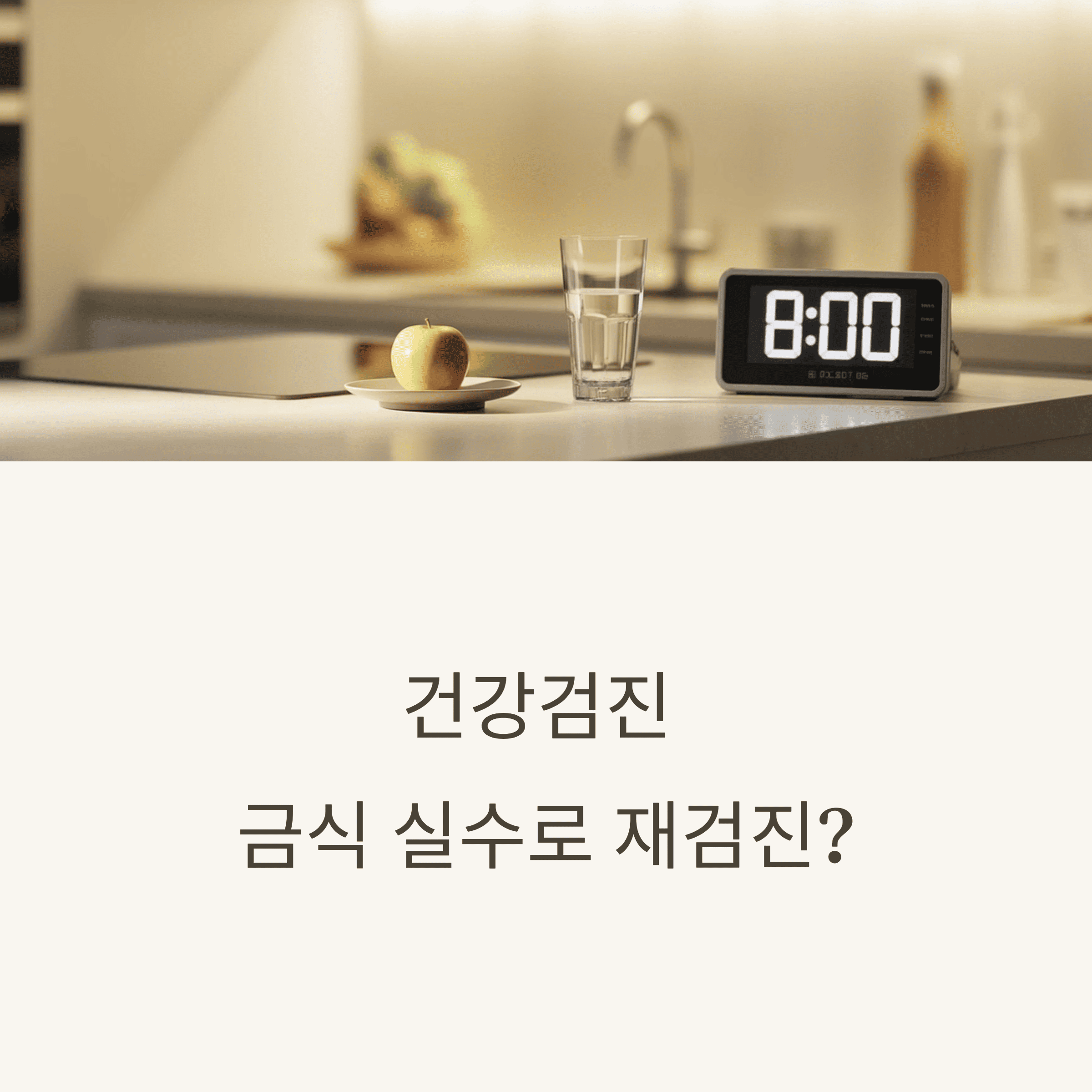 건강 검진 금식 실수 없는 완벽 준비