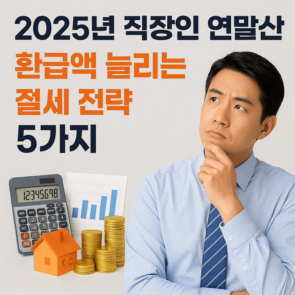 2025년 직장인 연말정산, 환급액 늘리는 절세 전략 5가지