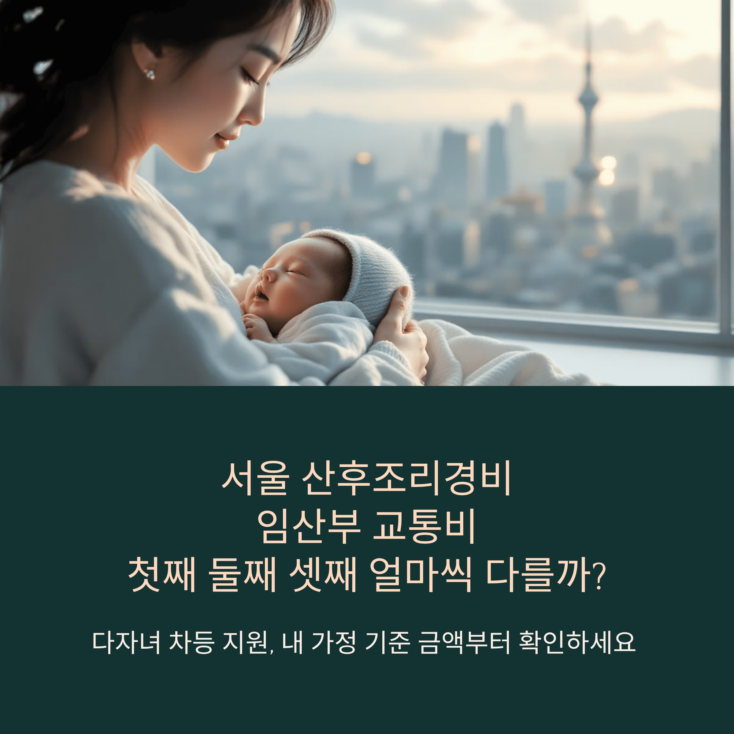 서울 산후조리경비 둘째부터 얼마나 더 받을까