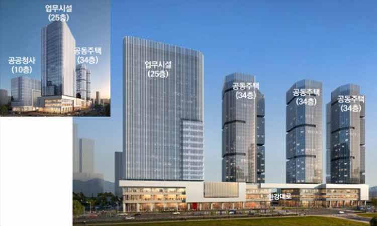 남영동 업무지구 2구역 투시도