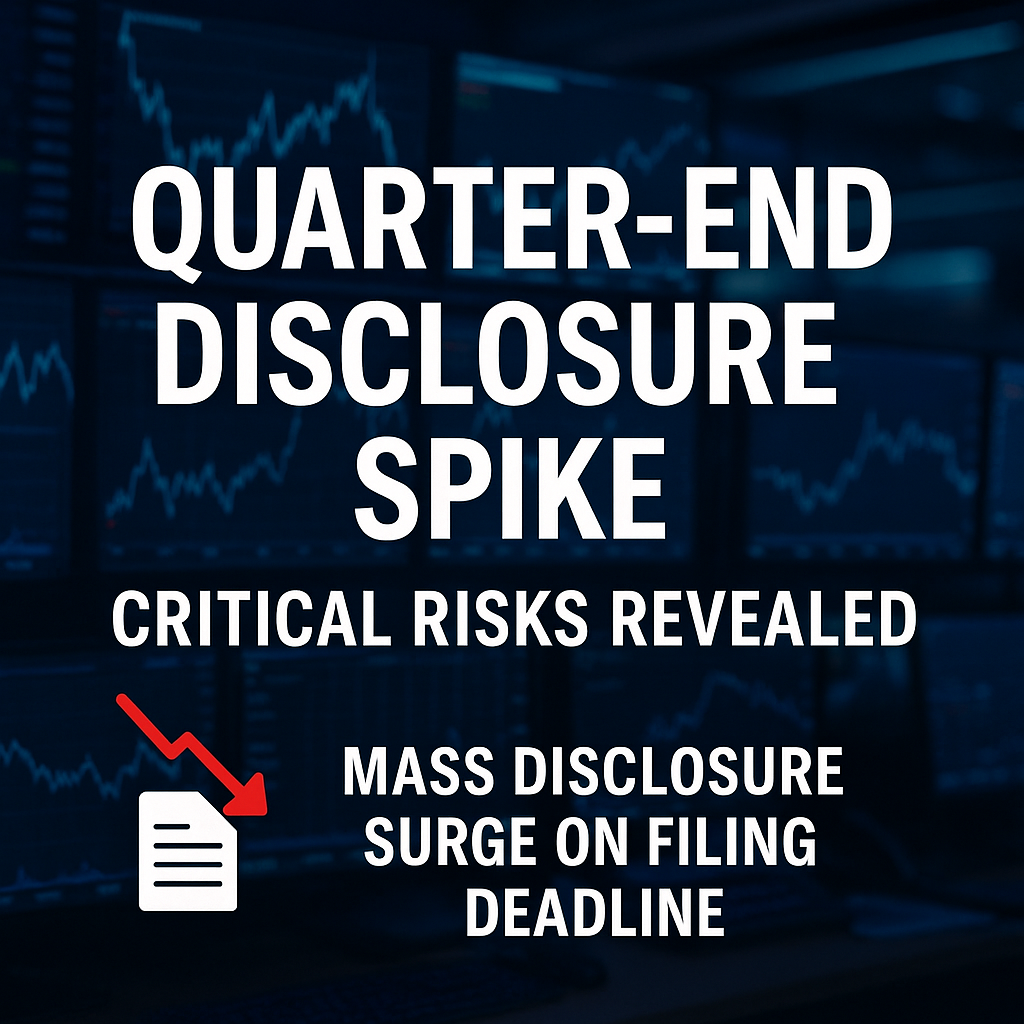 Quarter-End Filings A Wave of Negative Disclosures Explodes