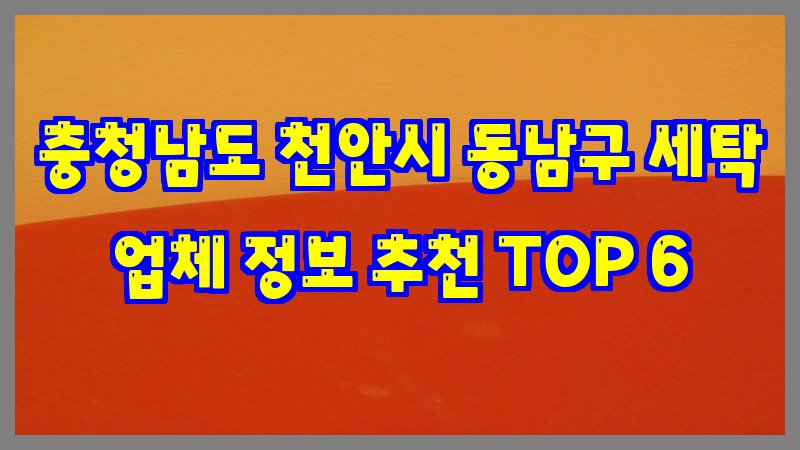 충청남도 천안시 동남구 세탁