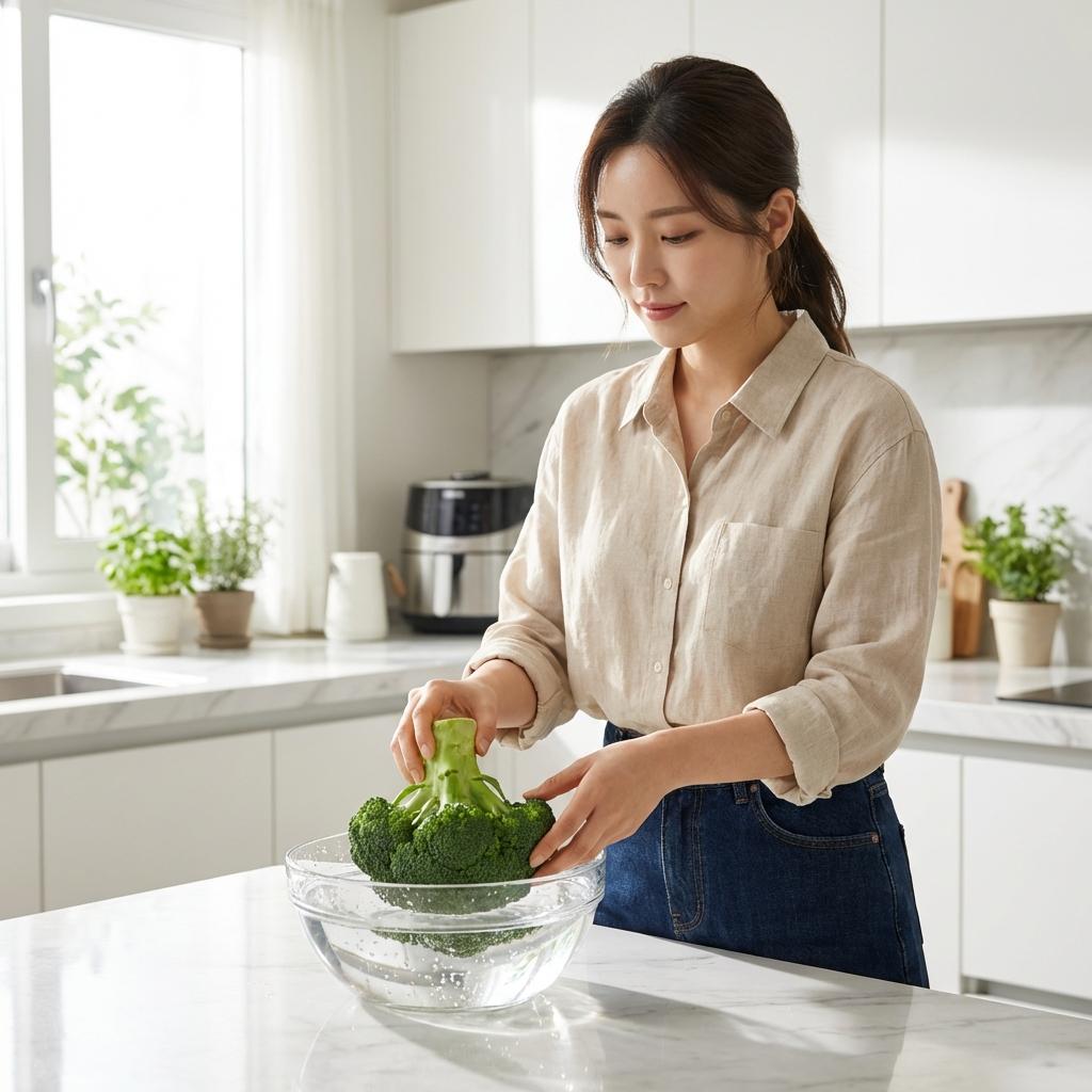 브로콜리 씻는 방법 베이킹소다 식초 효과
