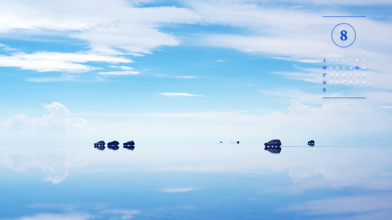 02 우유니 소금사막 A - 2025년8월 노트북배경화면