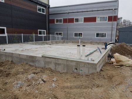 건물 기초 공사 사진