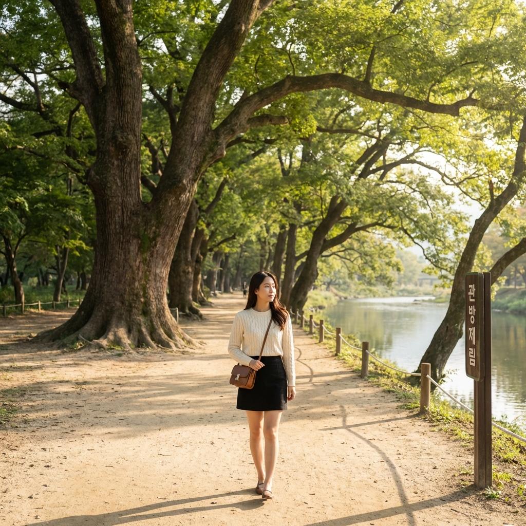 무릎 부담이 적은 평탄한 담양 관방제림 산책 코스