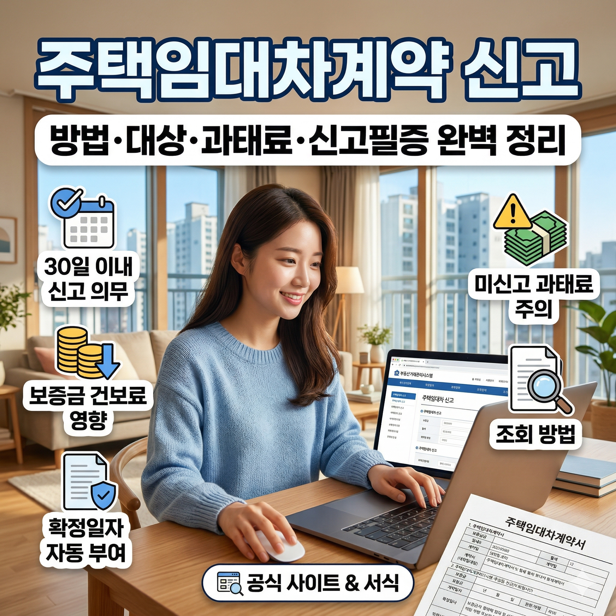 주택임대차계약 신고 방법 및 대상 과태료 신고필증 완벽 정리