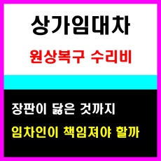 상가임대차_원상복구 임차인 수리비