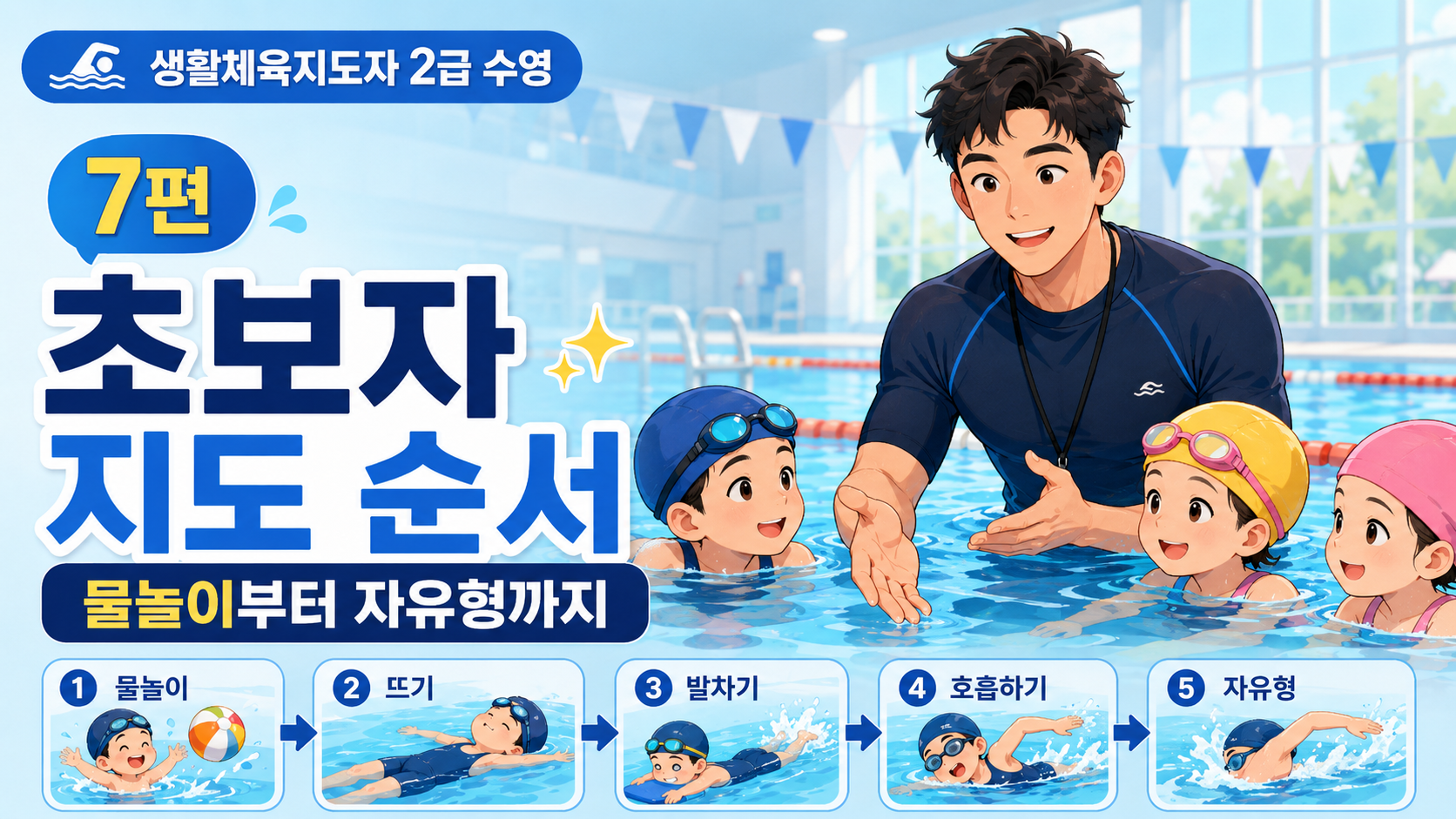 생활체육지도자 2급 수영 자격증 설명 이미지