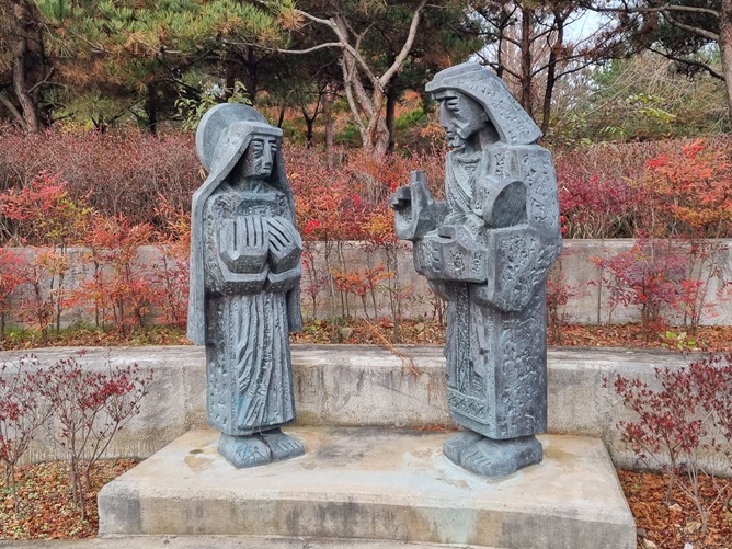 시메온의 예언을 표현한 작품 (이춘만 크리스티나 작가님의 작품)