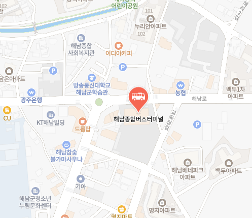 해남종합버스터미널 위치-지도