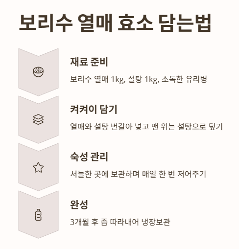 보리수 열매 효소 담는법