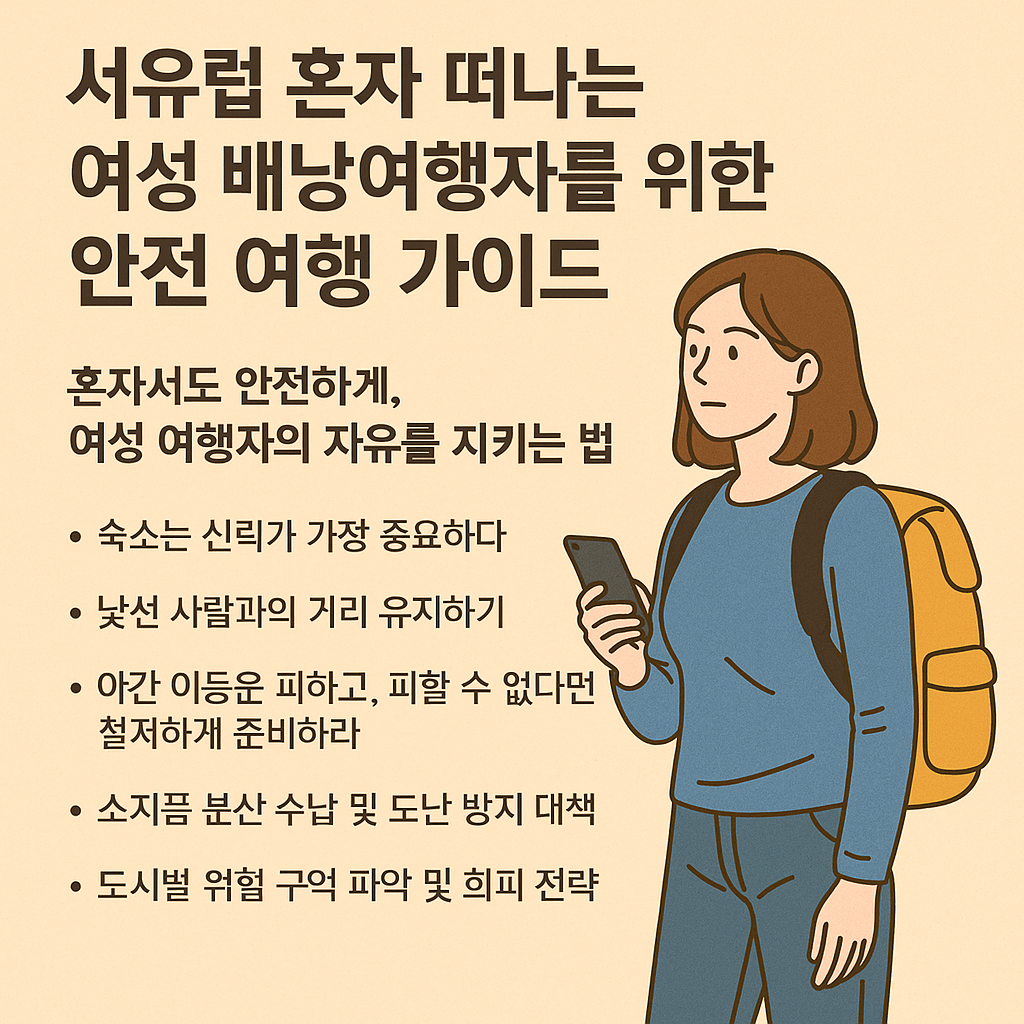 서유럽 여성 배낭여행자를 위한 안전 가이드