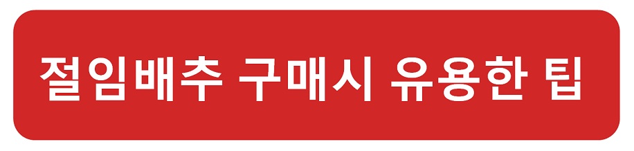 절임배추 구매 시 유용한 팁